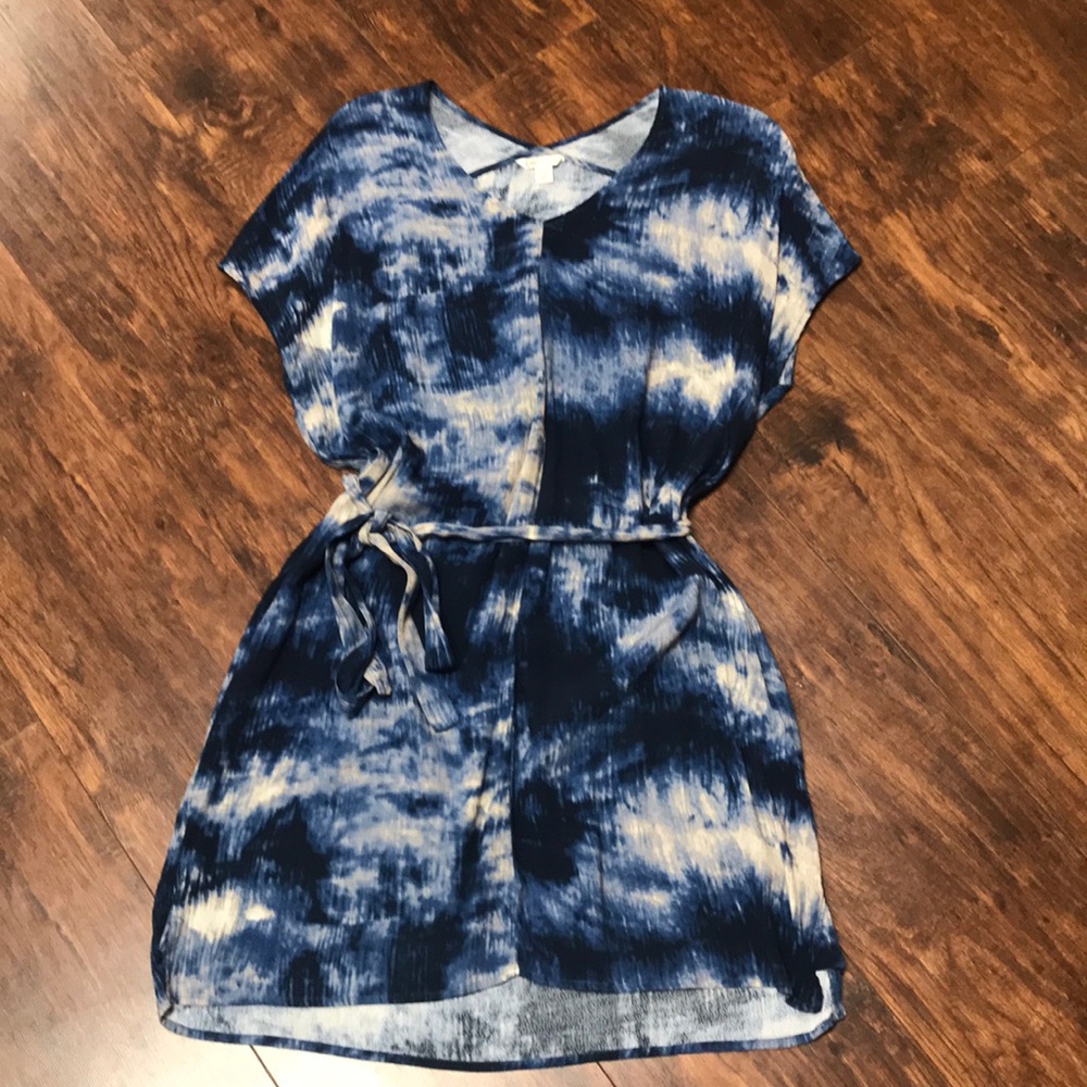 Tie Dye Tunic/Dress with Cloth Belt